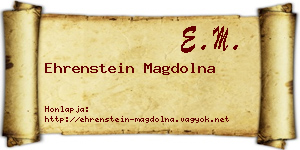 Ehrenstein Magdolna névjegykártya