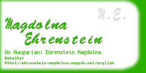 magdolna ehrenstein business card